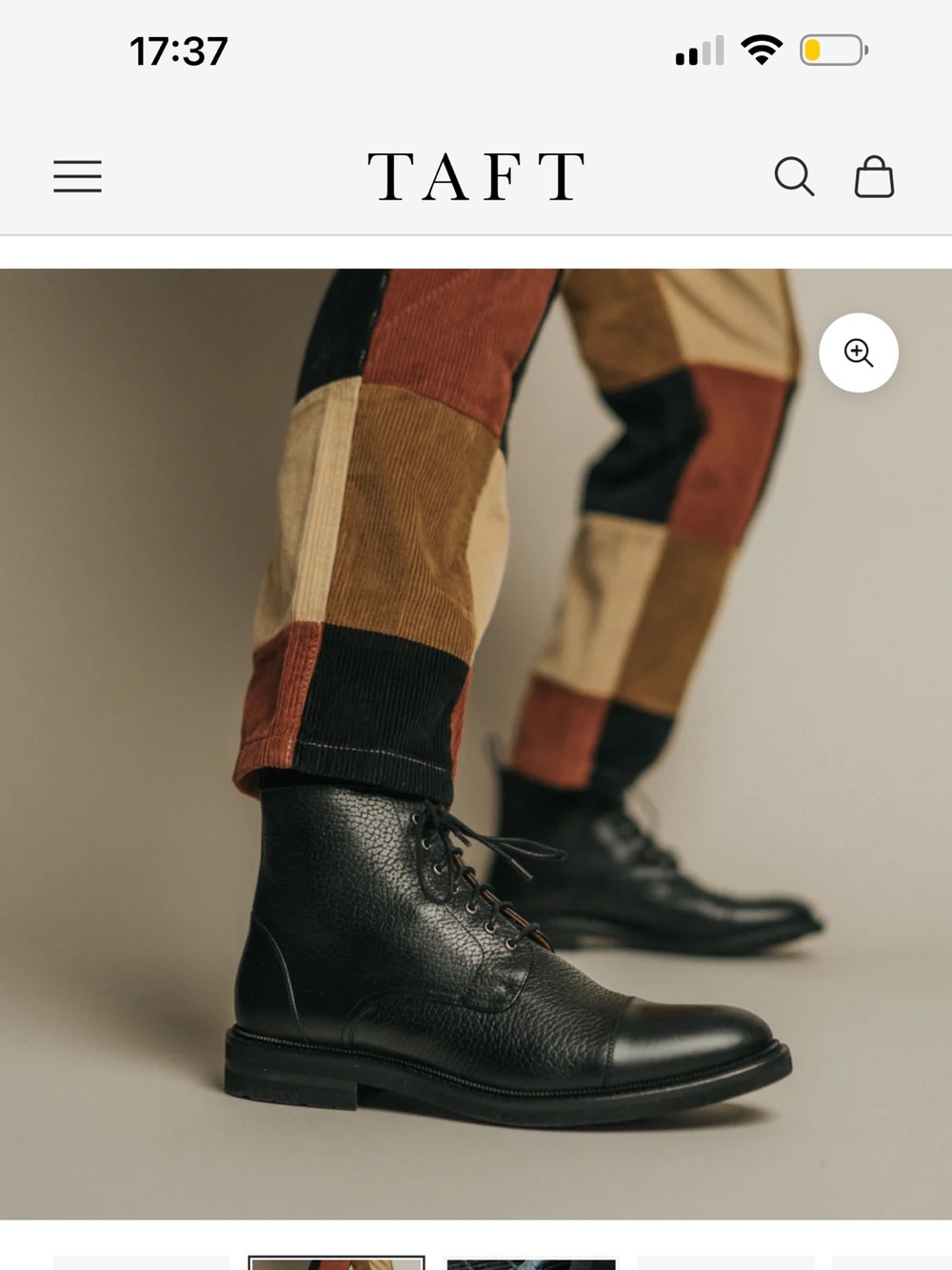 Taft “The Rome Boot” in Black Leather